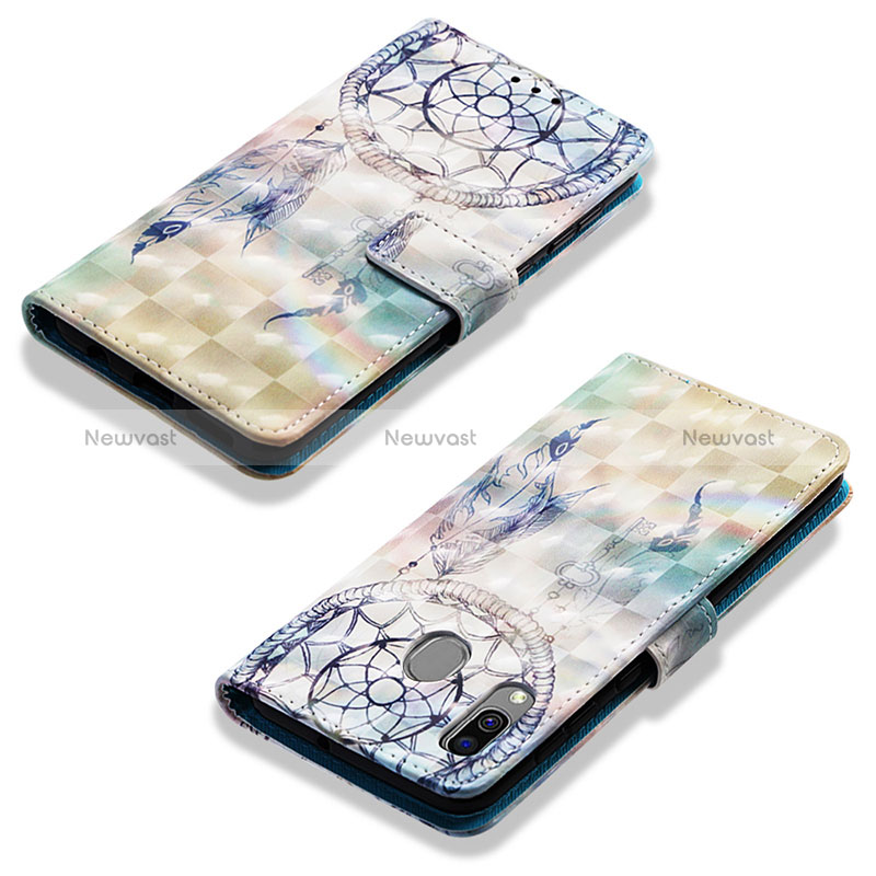 Leather Case Stands Fashionable Pattern Flip Cover Holder Y03B for Samsung Galaxy A40