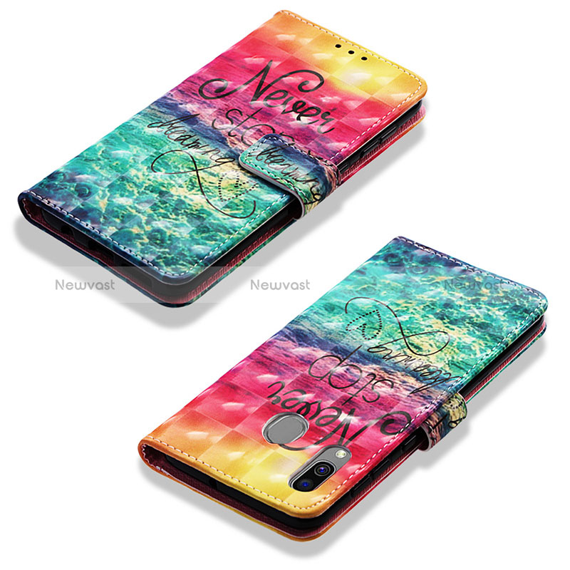 Leather Case Stands Fashionable Pattern Flip Cover Holder Y03B for Samsung Galaxy A40