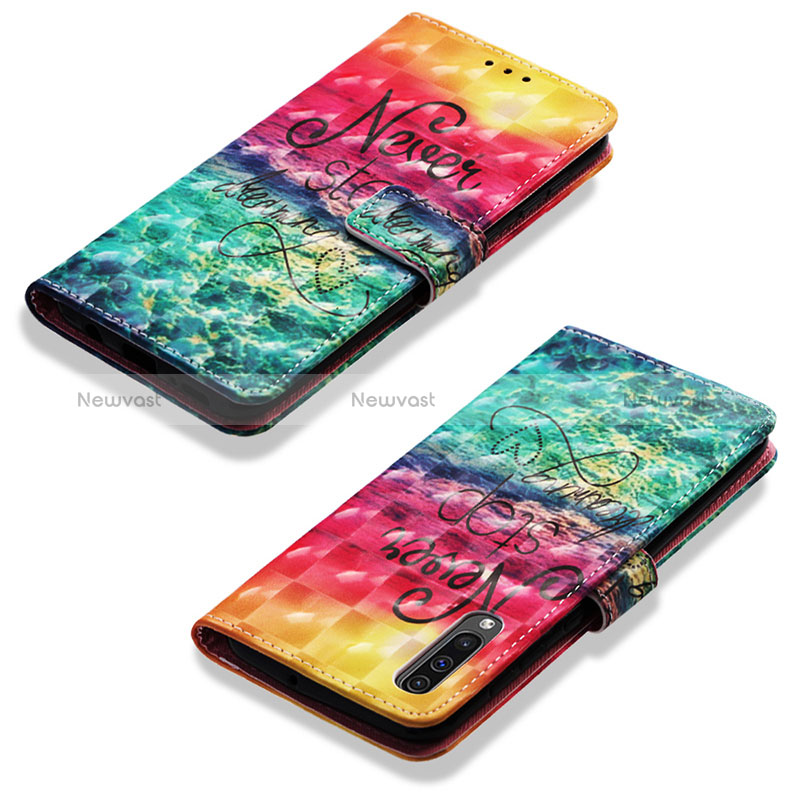 Leather Case Stands Fashionable Pattern Flip Cover Holder Y03B for Samsung Galaxy A50