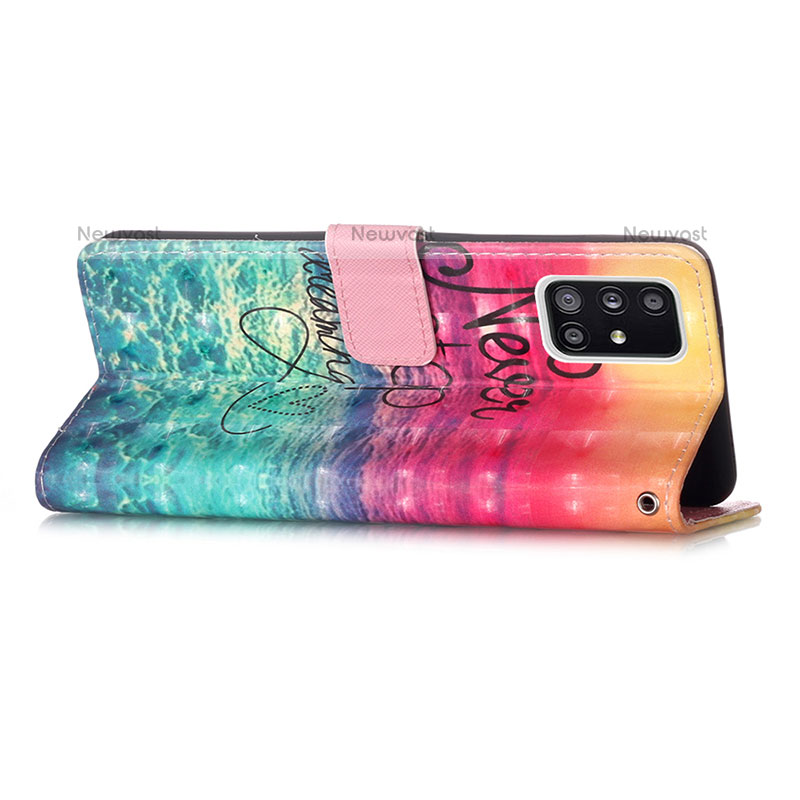 Leather Case Stands Fashionable Pattern Flip Cover Holder Y03B for Samsung Galaxy A51 4G