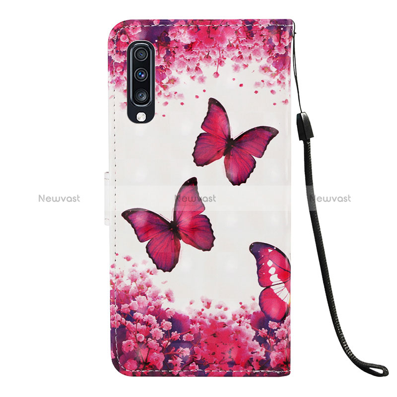 Leather Case Stands Fashionable Pattern Flip Cover Holder Y03B for Samsung Galaxy A70