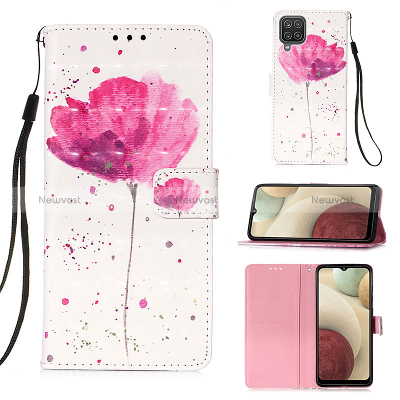 Leather Case Stands Fashionable Pattern Flip Cover Holder Y03B for Samsung Galaxy M12