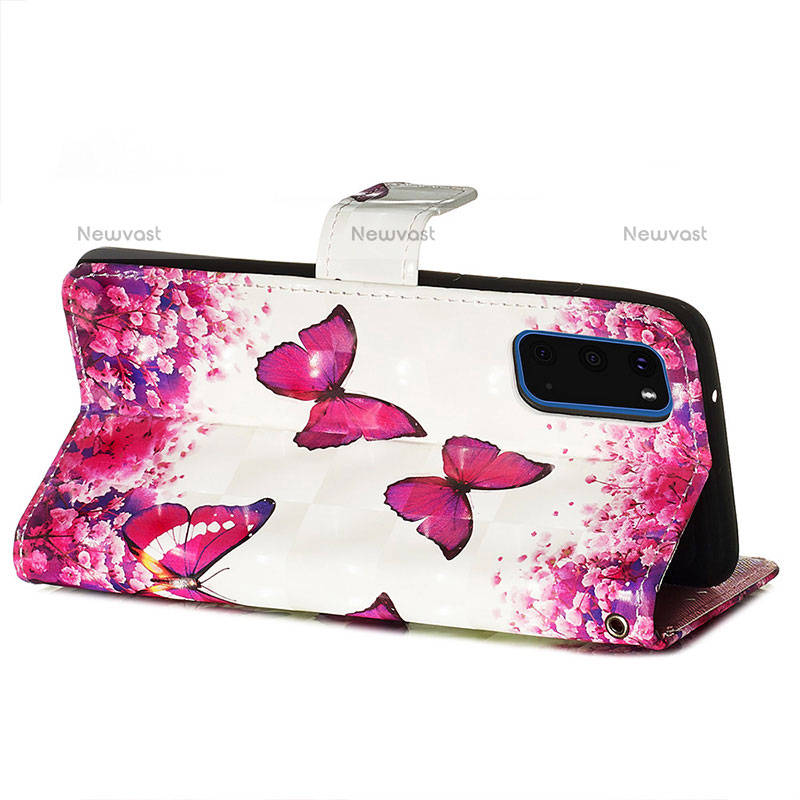 Leather Case Stands Fashionable Pattern Flip Cover Holder Y03B for Samsung Galaxy S20