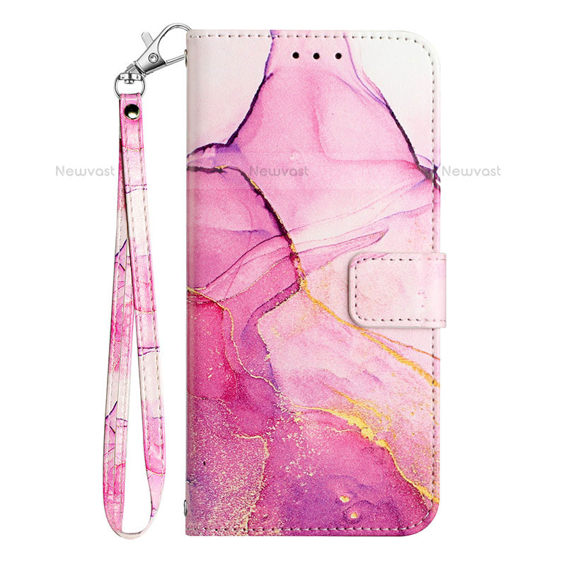 Leather Case Stands Fashionable Pattern Flip Cover Holder Y03B for Samsung Galaxy S21 5G