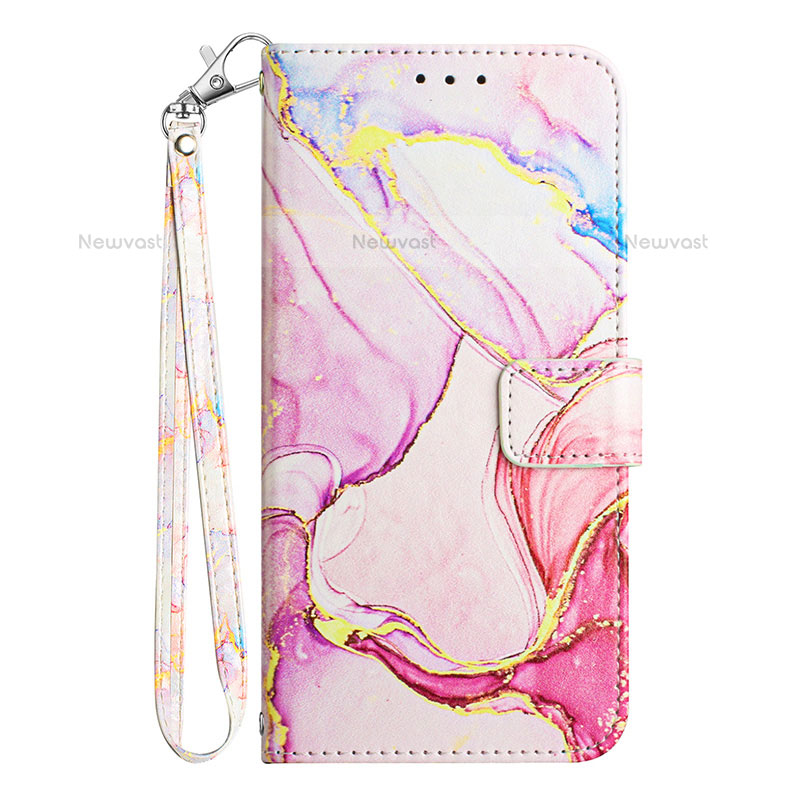 Leather Case Stands Fashionable Pattern Flip Cover Holder Y03B for Samsung Galaxy S21 5G