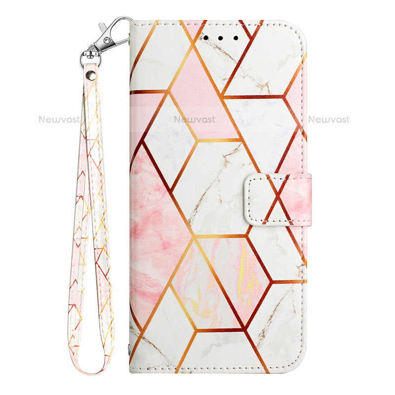 Leather Case Stands Fashionable Pattern Flip Cover Holder Y03B for Samsung Galaxy S21 FE 5G