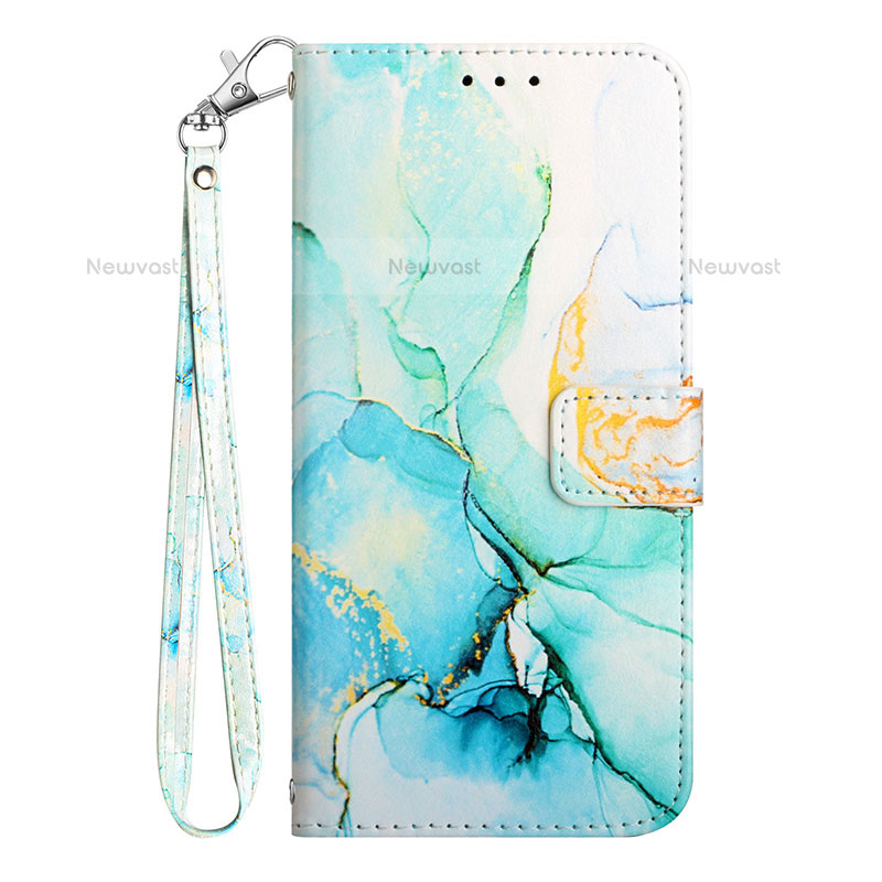 Leather Case Stands Fashionable Pattern Flip Cover Holder Y03B for Samsung Galaxy S21 Ultra 5G