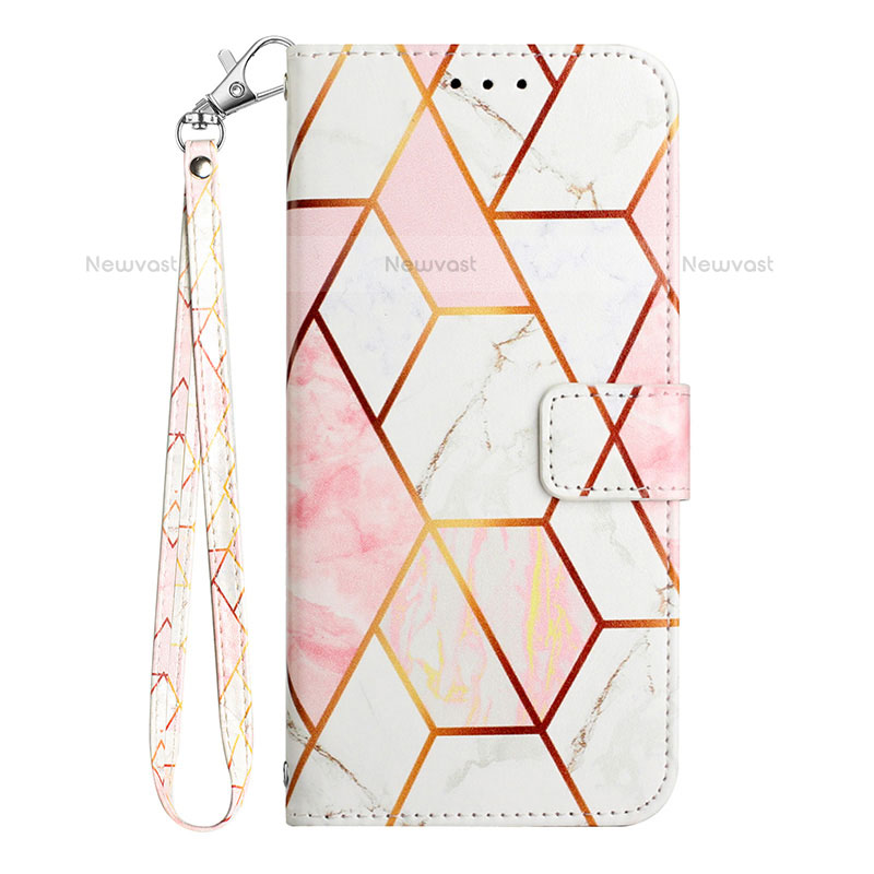 Leather Case Stands Fashionable Pattern Flip Cover Holder Y03B for Samsung Galaxy S22 Ultra 5G