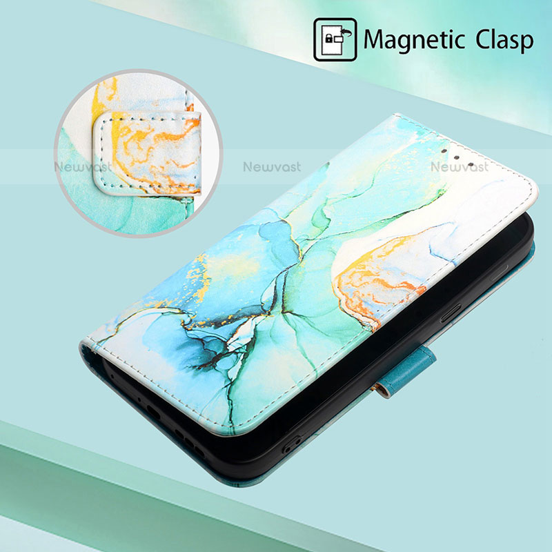 Leather Case Stands Fashionable Pattern Flip Cover Holder Y03B for Samsung Galaxy S23 Plus 5G