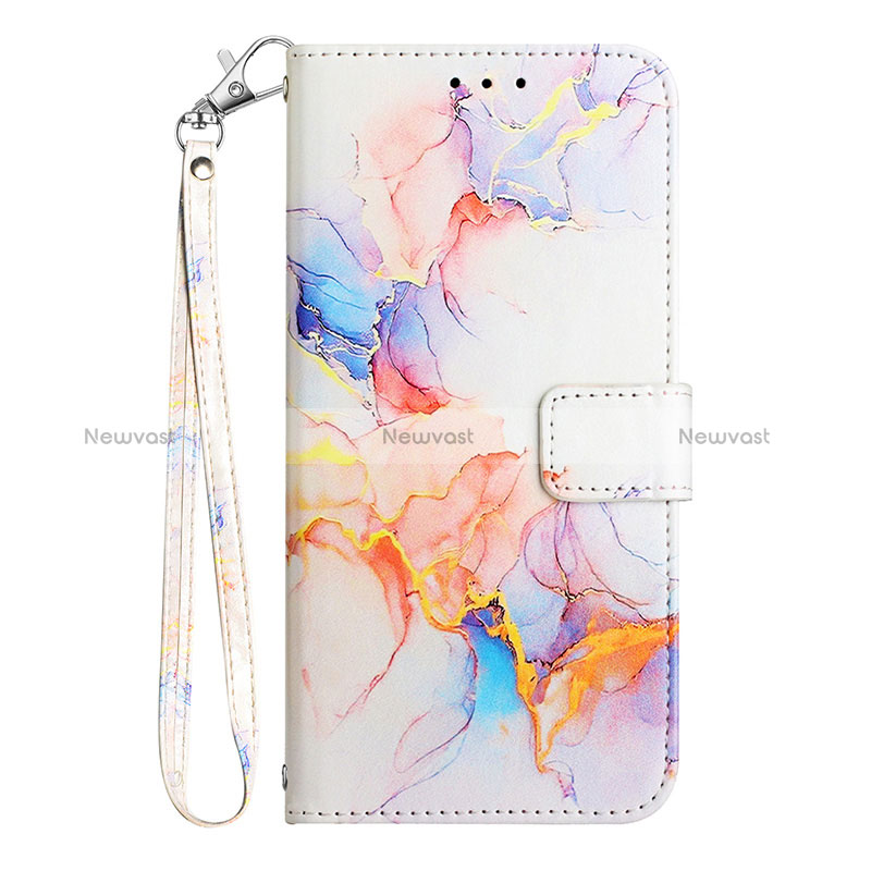 Leather Case Stands Fashionable Pattern Flip Cover Holder Y03B for Samsung Galaxy S24 5G