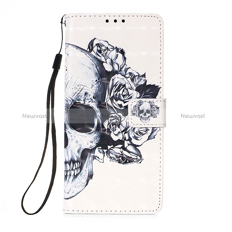 Leather Case Stands Fashionable Pattern Flip Cover Holder Y03B for Xiaomi Poco M3 Black