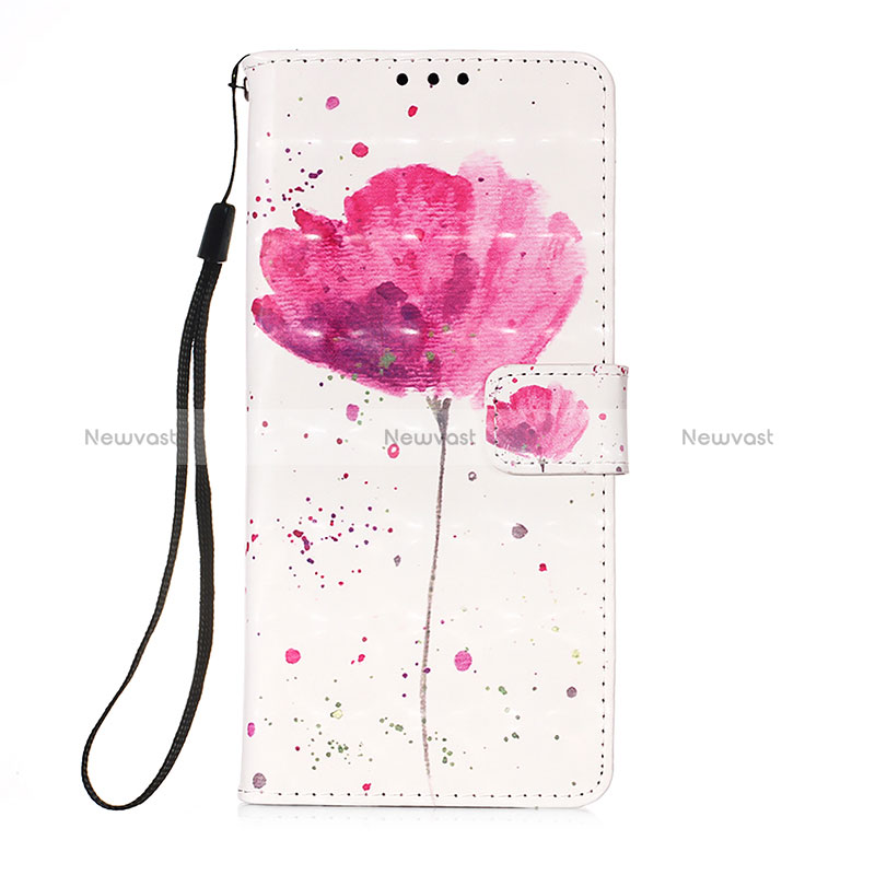 Leather Case Stands Fashionable Pattern Flip Cover Holder Y03B for Xiaomi Poco M3 Pink