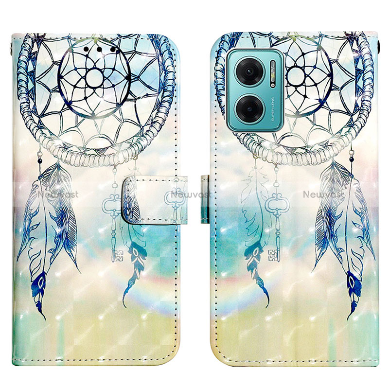 Leather Case Stands Fashionable Pattern Flip Cover Holder Y03B for Xiaomi Redmi 10 Prime Plus 5G