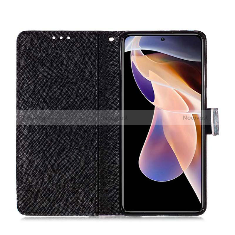 Leather Case Stands Fashionable Pattern Flip Cover Holder Y03B for Xiaomi Redmi Note 11 Pro+ Plus 5G