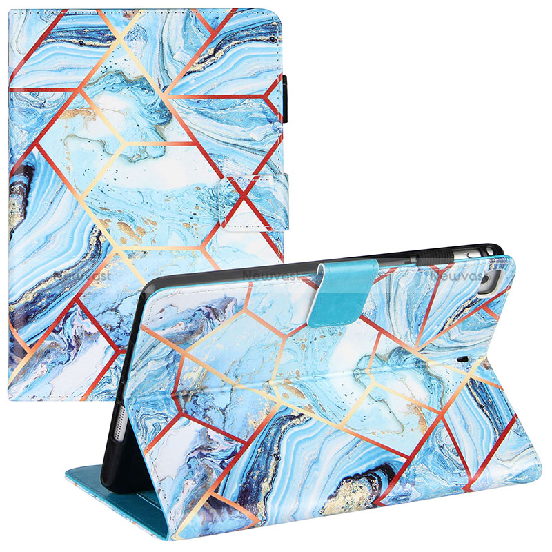 Leather Case Stands Fashionable Pattern Flip Cover Holder Y04B for Apple iPad Mini 5 (2019)