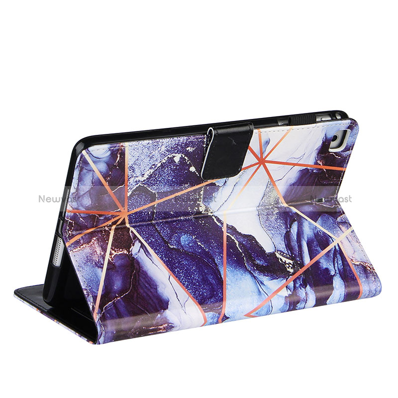 Leather Case Stands Fashionable Pattern Flip Cover Holder Y04B for Apple iPad Mini 5 (2019)