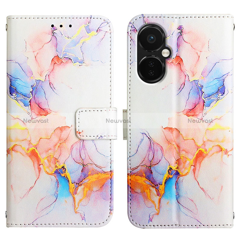 Leather Case Stands Fashionable Pattern Flip Cover Holder Y04B for OnePlus Nord CE 3 5G