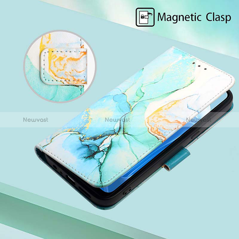 Leather Case Stands Fashionable Pattern Flip Cover Holder Y04B for Oppo Reno7 4G