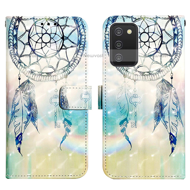 Leather Case Stands Fashionable Pattern Flip Cover Holder Y04B for Samsung Galaxy A02s