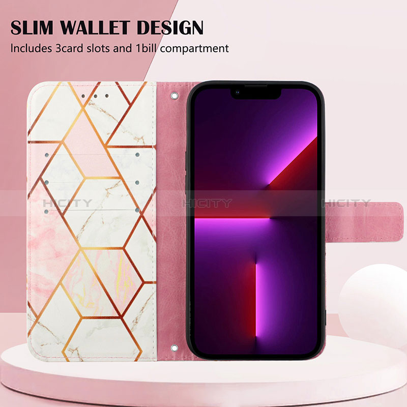 Leather Case Stands Fashionable Pattern Flip Cover Holder Y04B for Samsung Galaxy A04s