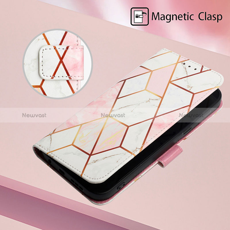 Leather Case Stands Fashionable Pattern Flip Cover Holder Y04B for Xiaomi Poco M5S