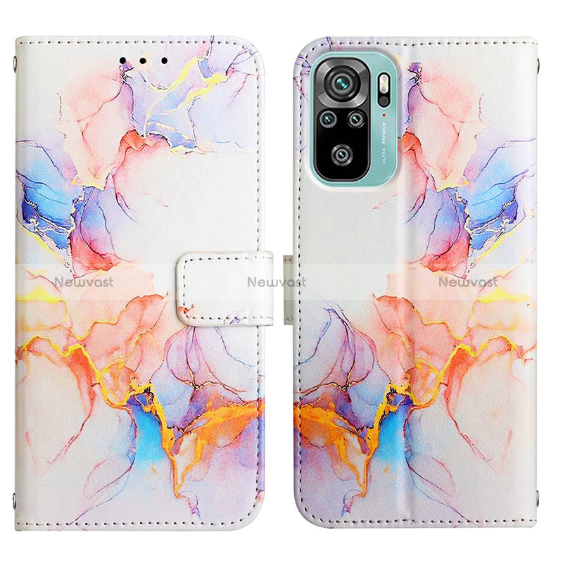Leather Case Stands Fashionable Pattern Flip Cover Holder Y04B for Xiaomi Poco M5S