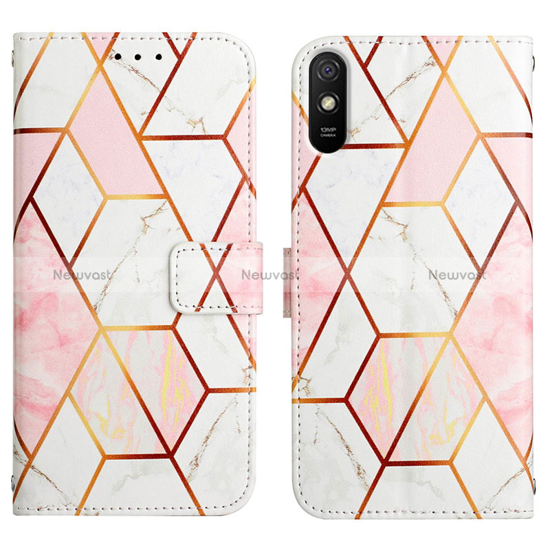 Leather Case Stands Fashionable Pattern Flip Cover Holder Y04B for Xiaomi Redmi 9AT