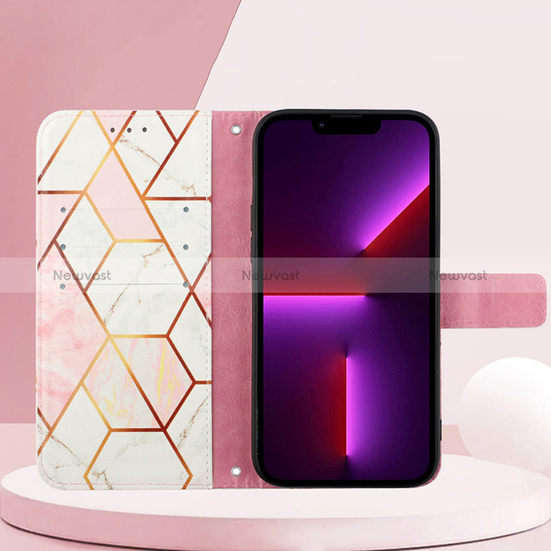 Leather Case Stands Fashionable Pattern Flip Cover Holder Y04B for Xiaomi Redmi Note 11E 5G