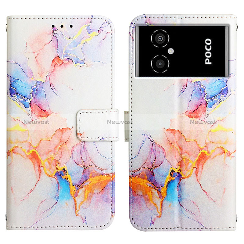 Leather Case Stands Fashionable Pattern Flip Cover Holder Y04B for Xiaomi Redmi Note 11R 5G