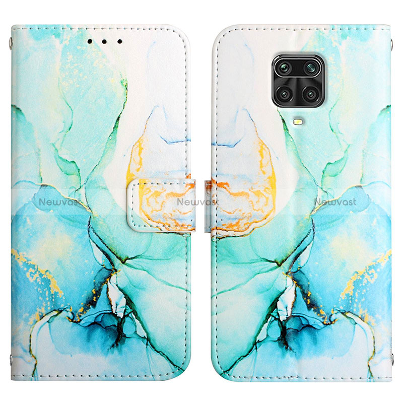 Leather Case Stands Fashionable Pattern Flip Cover Holder Y04B for Xiaomi Redmi Note 9 Pro