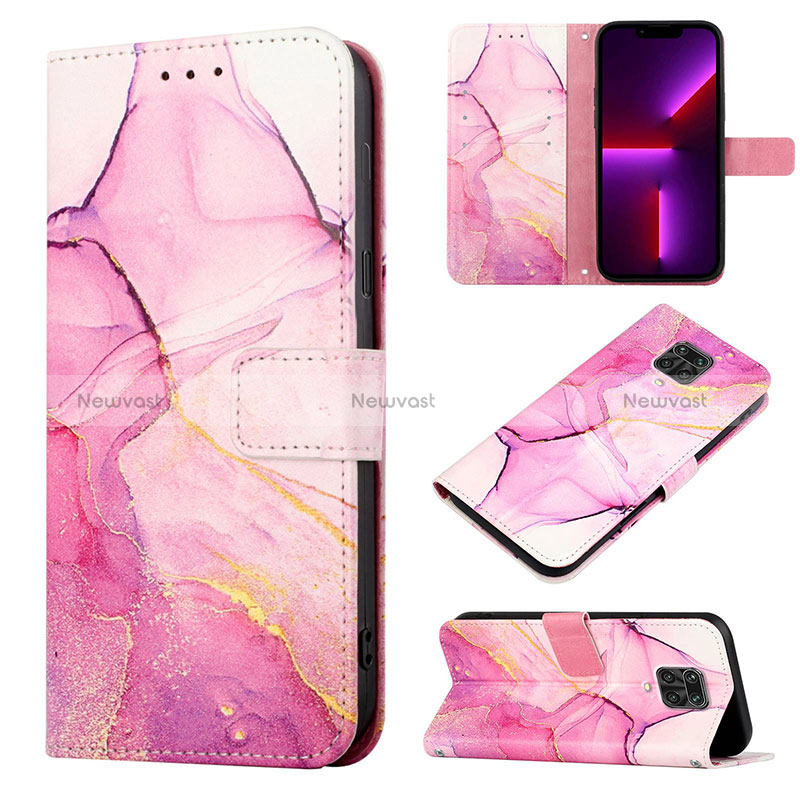 Leather Case Stands Fashionable Pattern Flip Cover Holder Y04B for Xiaomi Redmi Note 9 Pro