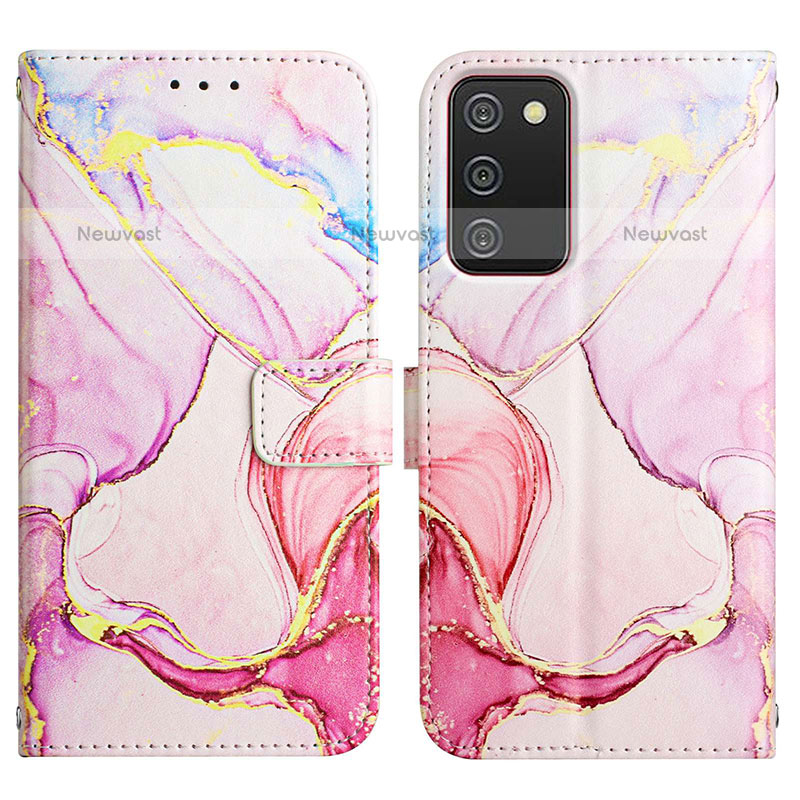 Leather Case Stands Fashionable Pattern Flip Cover Holder Y05B for Samsung Galaxy A02s