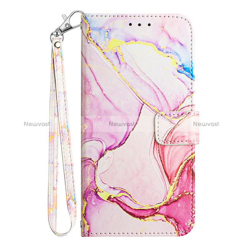 Leather Case Stands Fashionable Pattern Flip Cover Holder Y05B for Samsung Galaxy A52 5G