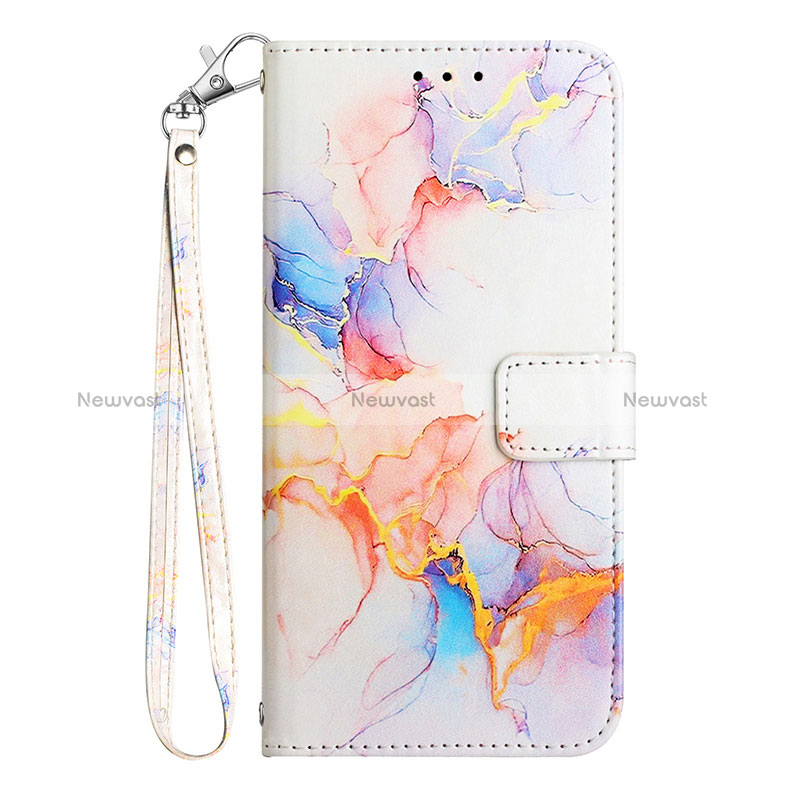 Leather Case Stands Fashionable Pattern Flip Cover Holder Y05B for Samsung Galaxy A52 5G