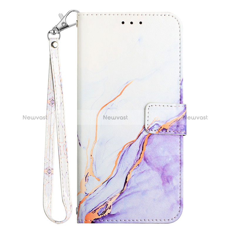 Leather Case Stands Fashionable Pattern Flip Cover Holder Y05B for Samsung Galaxy A52 5G