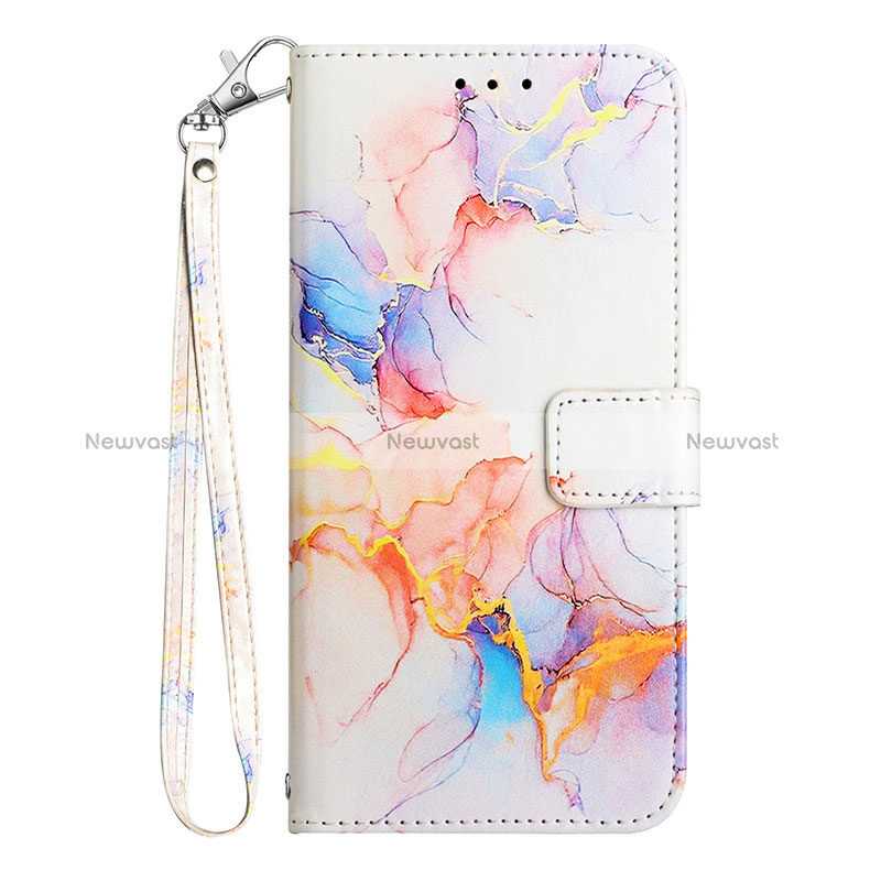 Leather Case Stands Fashionable Pattern Flip Cover Holder Y05B for Samsung Galaxy S20 Lite 5G