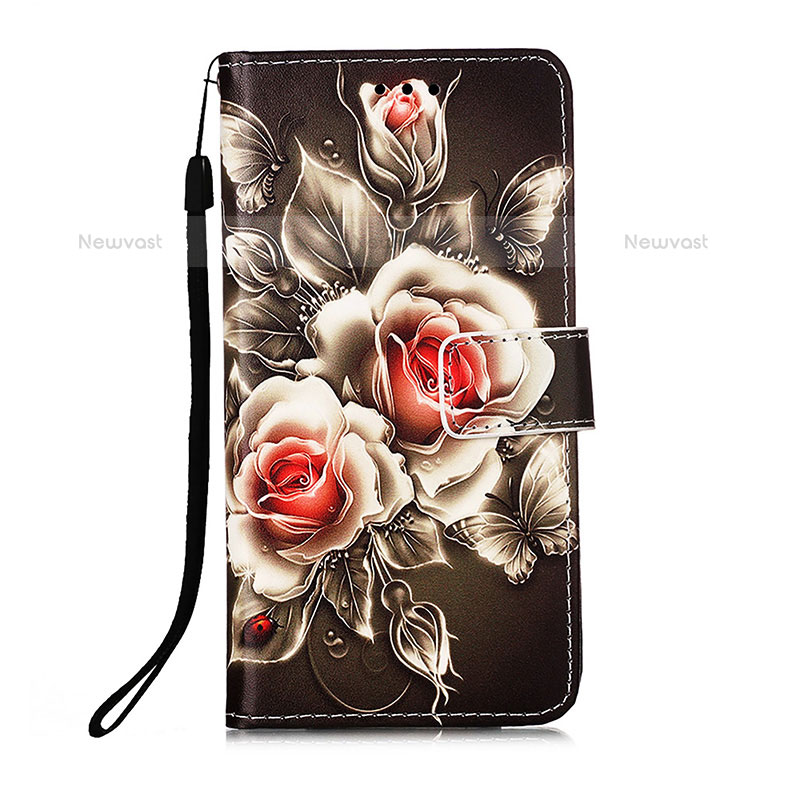 Leather Case Stands Fashionable Pattern Flip Cover Holder Y05B for Samsung Galaxy S21 Ultra 5G