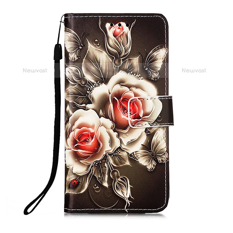 Leather Case Stands Fashionable Pattern Flip Cover Holder Y05B for Samsung Galaxy S22 Plus 5G