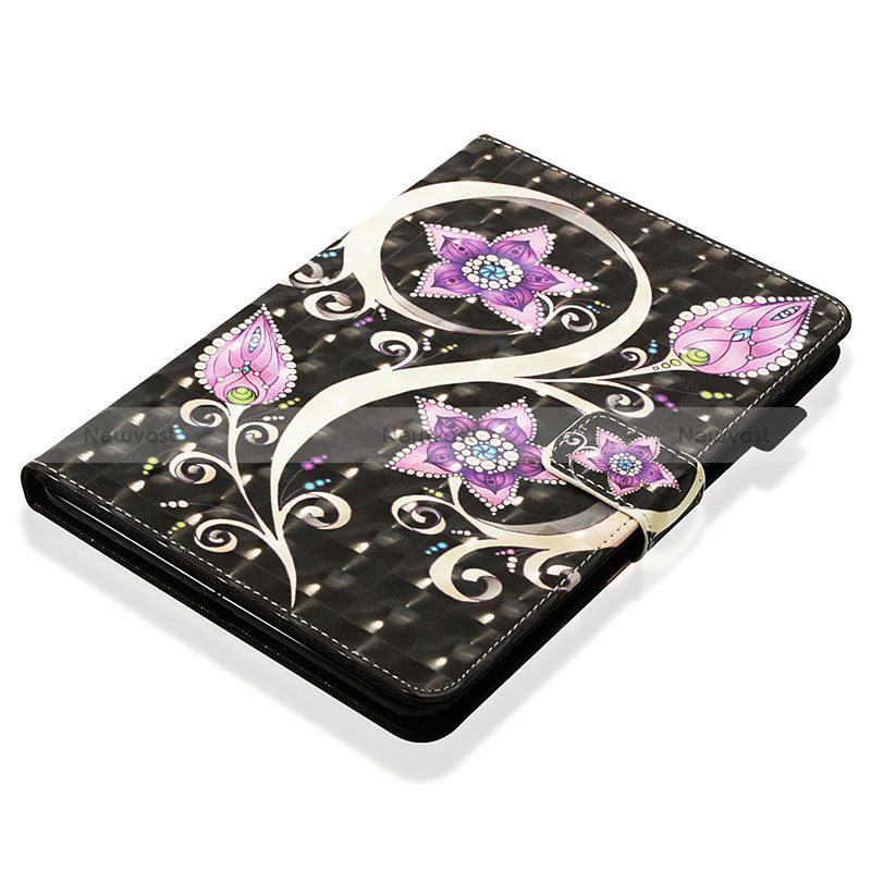 Leather Case Stands Fashionable Pattern Flip Cover Holder Y06B for Apple iPad Mini 4 Black
