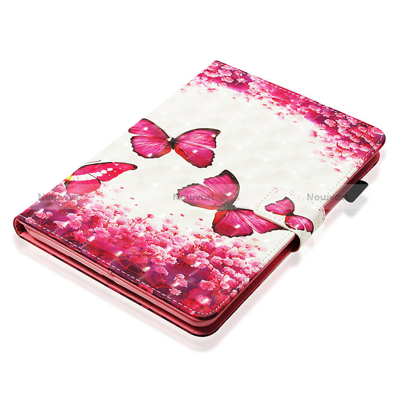Leather Case Stands Fashionable Pattern Flip Cover Holder Y06B for Apple iPad Mini 4 Red