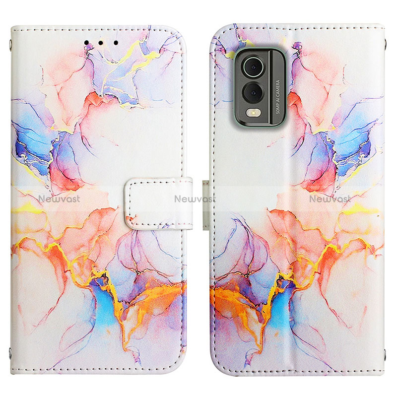 Leather Case Stands Fashionable Pattern Flip Cover Holder YB1 for Nokia C32