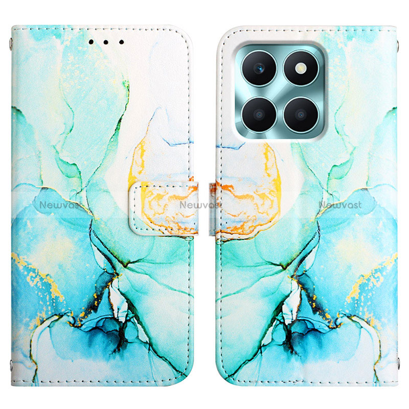 Leather Case Stands Fashionable Pattern Flip Cover Holder YB4 for Huawei Honor X6a