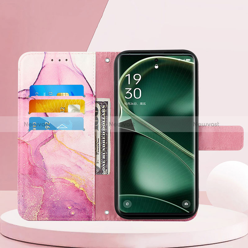 Leather Case Stands Fashionable Pattern Flip Cover Holder YB4 for Oppo Find X6 5G