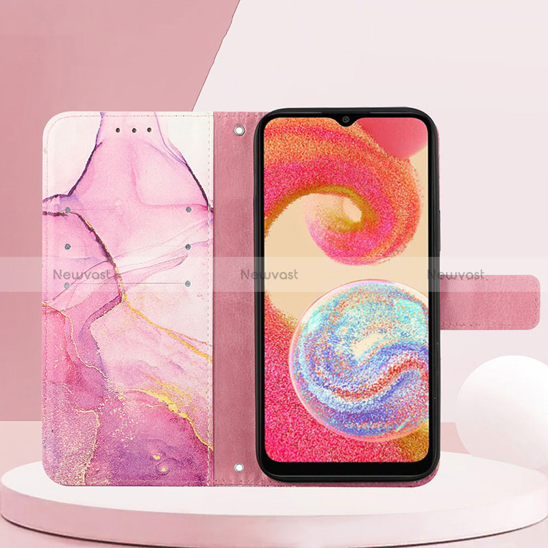 Leather Case Stands Fashionable Pattern Flip Cover Holder YB4 for Samsung Galaxy M04