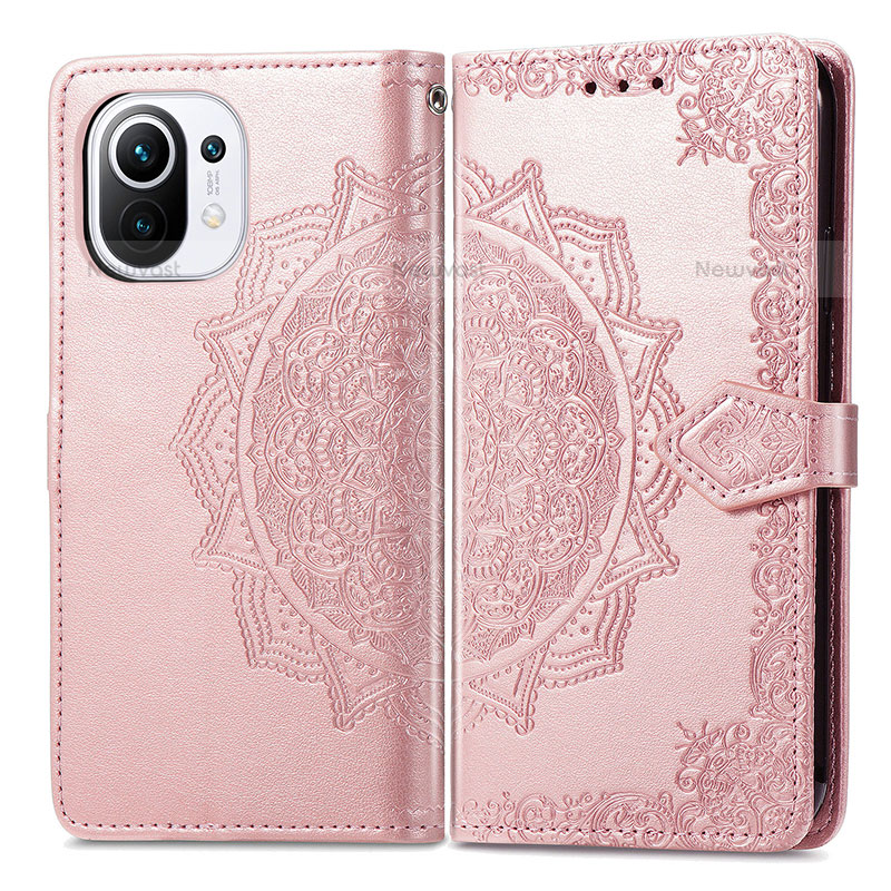 Leather Case Stands Fashionable Pattern Flip Cover L01 Holder for Xiaomi Mi 11 5G