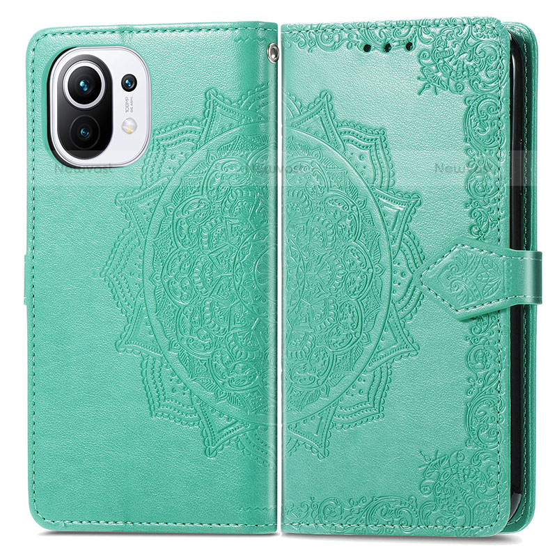 Leather Case Stands Fashionable Pattern Flip Cover L01 Holder for Xiaomi Mi 11 5G