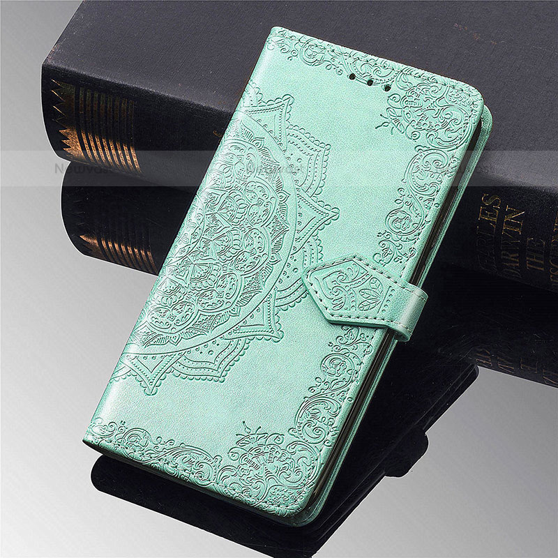 Leather Case Stands Fashionable Pattern Flip Cover L01 Holder for Xiaomi Mi 11 Ultra 5G Green
