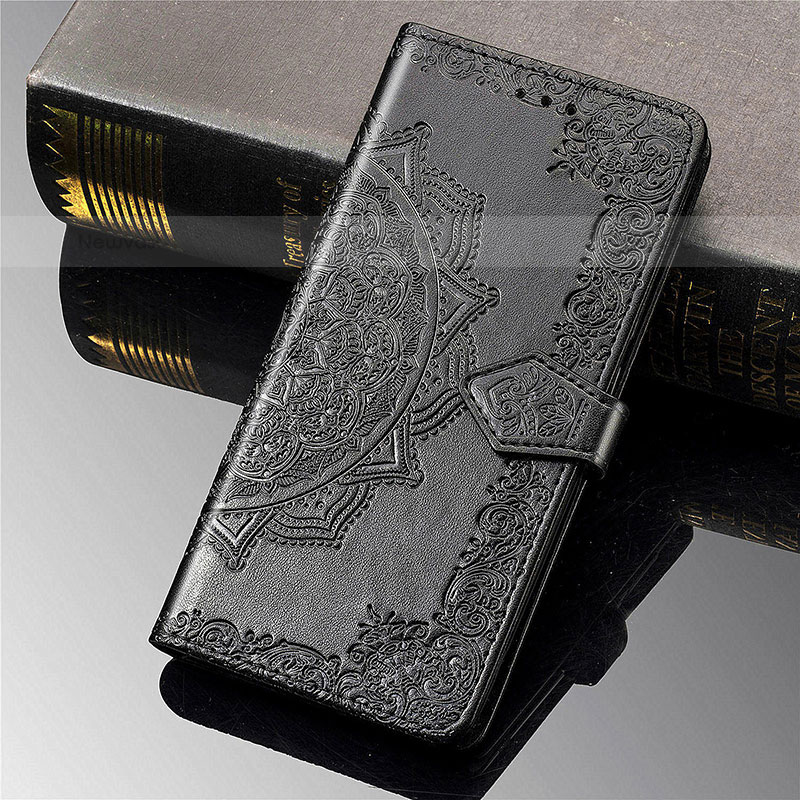 Leather Case Stands Fashionable Pattern Flip Cover L02 Holder for Xiaomi Mi 11 Pro 5G Black