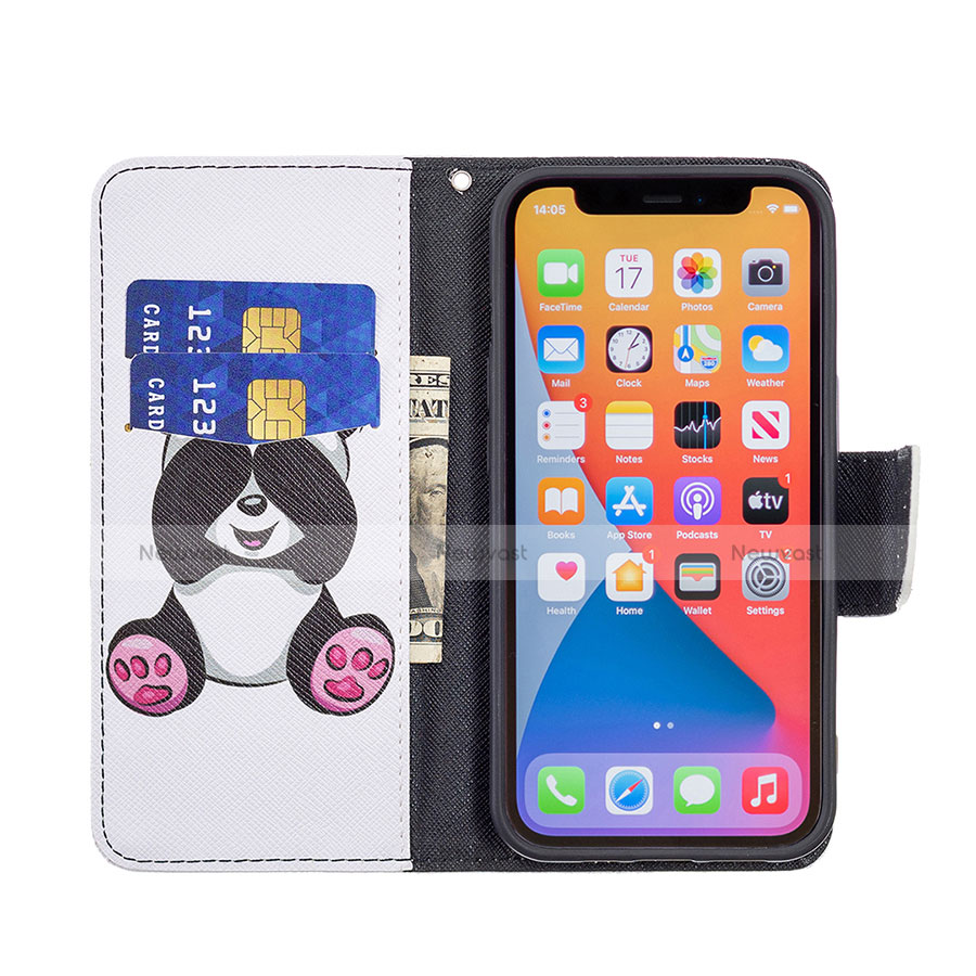 Leather Case Stands Fashionable Pattern Flip Cover L07 Holder for Apple iPhone 13 Pro Max White