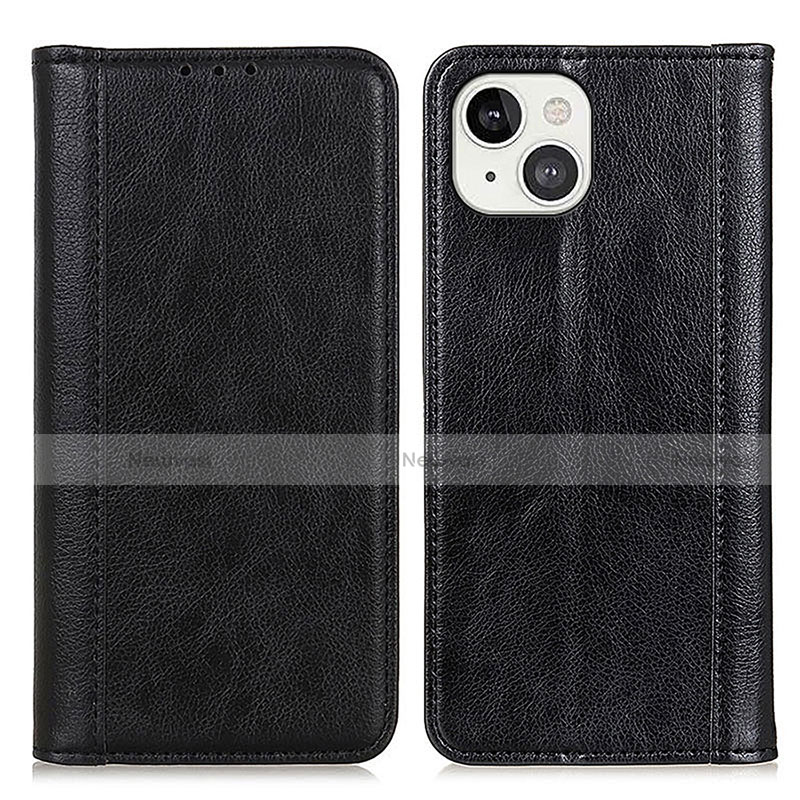 Leather Case Stands Flip Cover A08 Holder for Apple iPhone 13 Mini Black